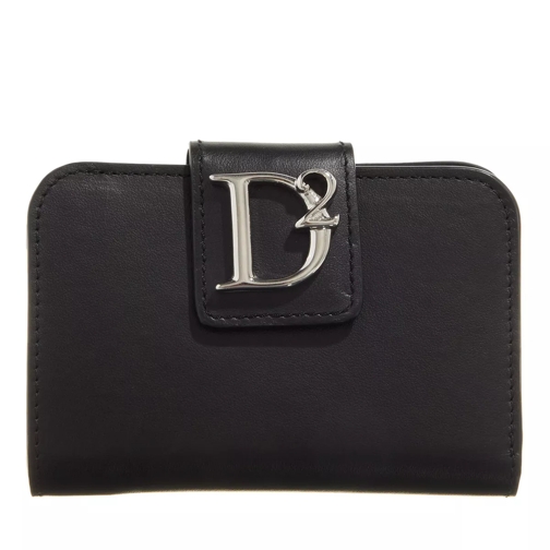Dsquared2 Small Wallet Vitello Black Bi-Fold Wallet