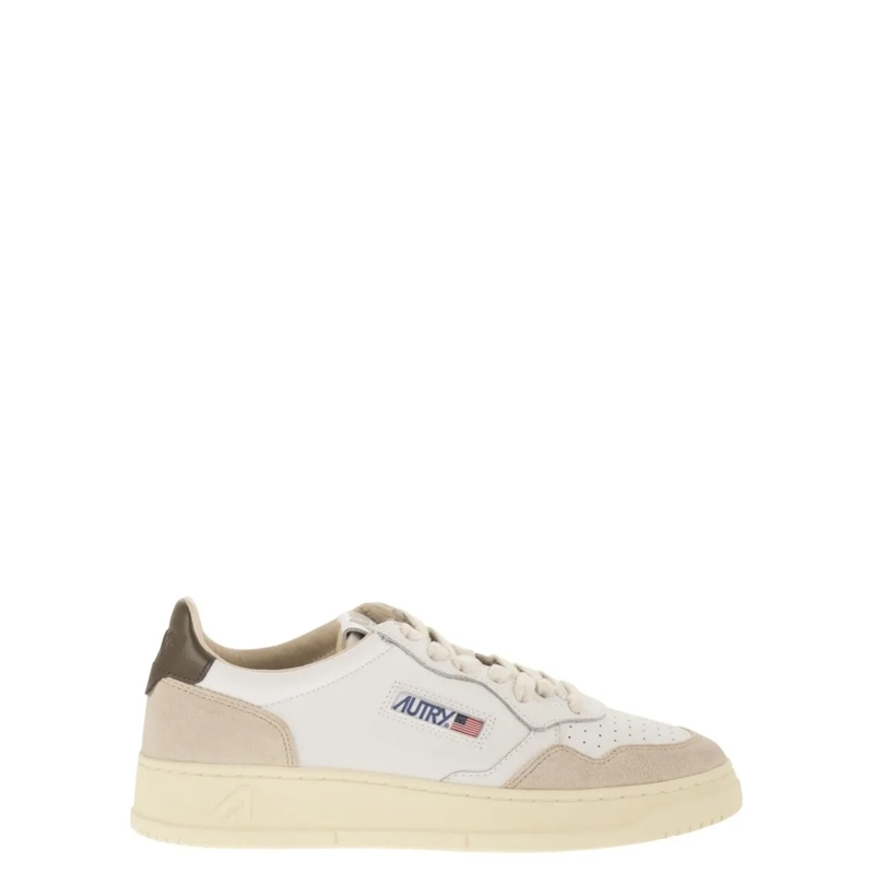 Autry International Lage-top sneaker Medalist Low - Leather And Suede Sneakers Neutrals