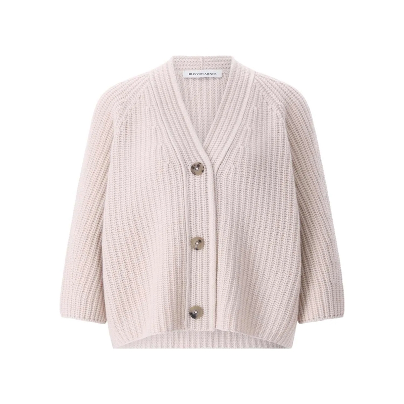 Iris von Arnim Strickjacke Strickjacke Fallou aus Kaschmir Beige