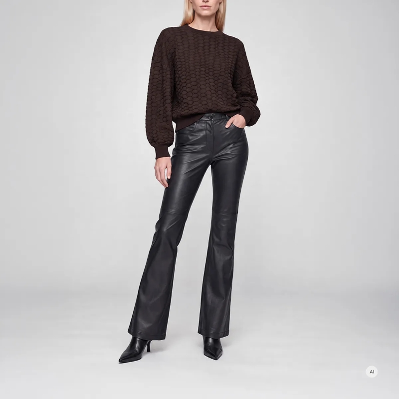 Marc Aurel Pullover- Raglan- Kroko-Jacquard mit sparkling braun