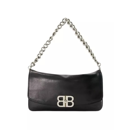 Balenciaga Bb Soft Flap Bag - Leather - Black Black Axelremsväska