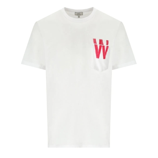 Woolrich WOOLRICH FLAT WEISSES T-SHIRT weiß T-tröjor