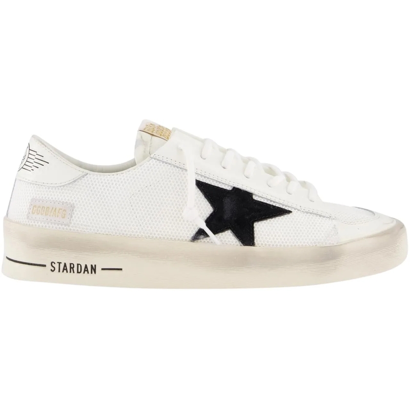Golden Goose Low-Top-Sneaker Stardan Net Upper Shiny Leather Toe And Heel Suede Grey(Image 10)