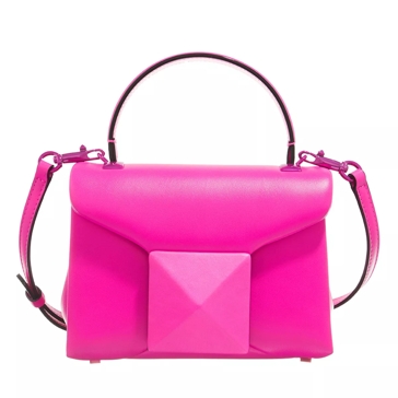 One Stud Leather Shoulder Bag in Pink - Valentino Garavani