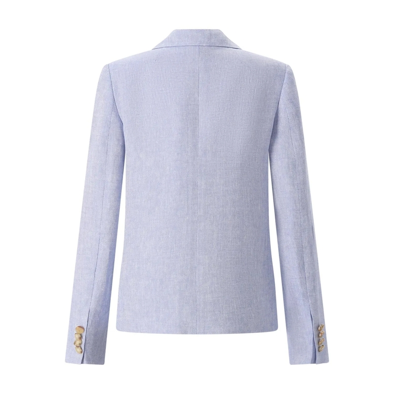 Etro Übergangsjacke Blazer aus Leinen blau(Image 2)