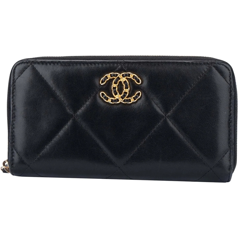 Chanel Geldbörse Chanel Quilted Lambskin 19 Wallet mehrfarbig