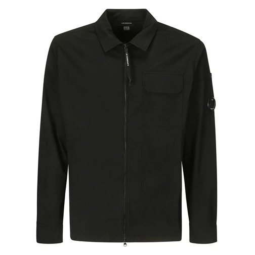 CP Company Overgangsjas Shirt Collar Two-Way Zip Jacket Black