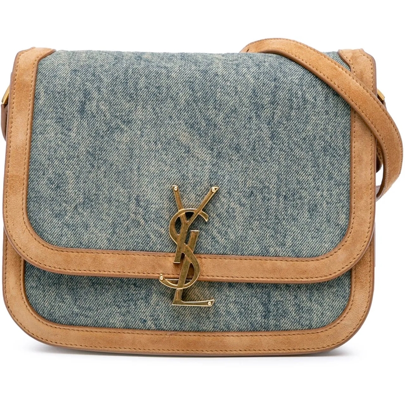 Saint Laurent Schultertasche Medium Denim Solferino Crossbody blau