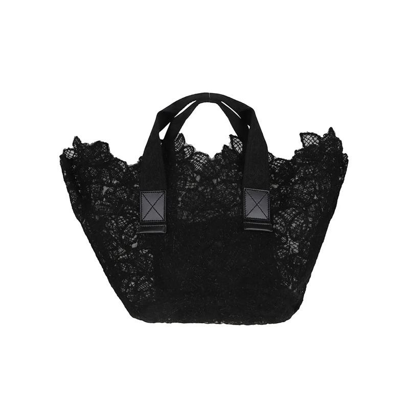 Ermanno Scervino Fourre-tout Floral Lace Shopping Bag Black