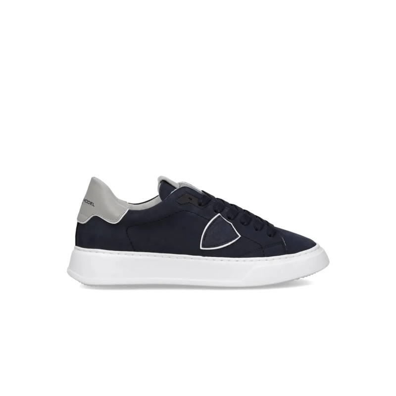 Philippe Model Low-Top-Sneaker Navy Nubuck Low-Top Sneakers Black
