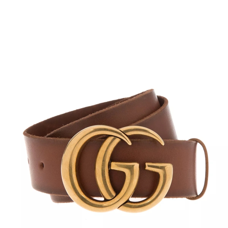 Leather Cognac Belt Gucci Ledergürtel GG |