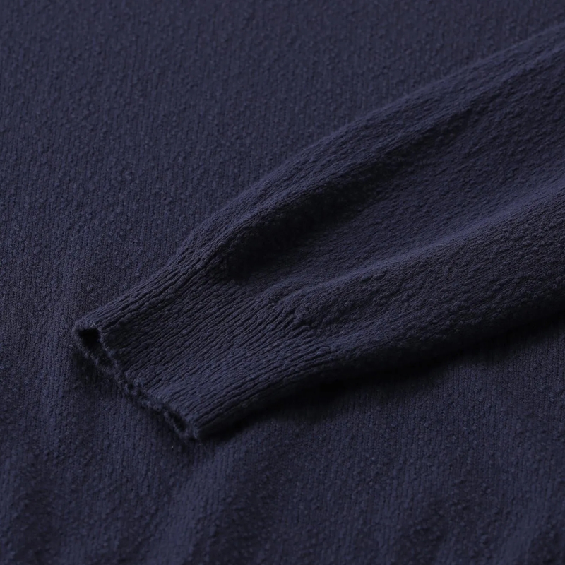 Roberto Collina Poloshirt Langarm-Poloshirt aus Baumwolle blau(Image 3)