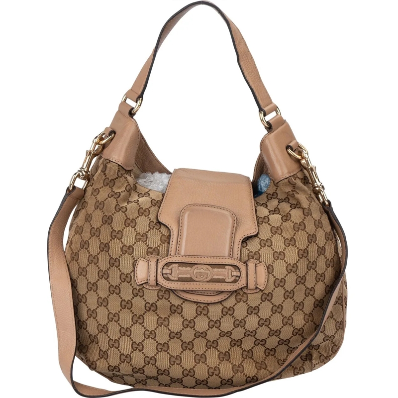 Gucci Schultertasche Gucci GG Monogram Horsebit Hobo Shoulder Bag mehrfarbig