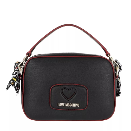 Love Moschino Logo Scarf Smooth Handle Crossbody Bag Nero Sac à bandoulière