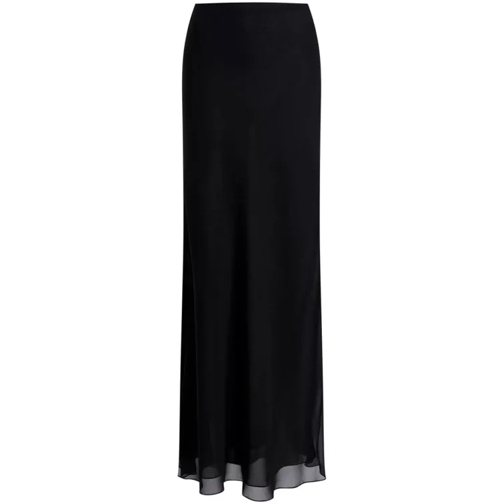 Khaite Black Silk Skirt Black 