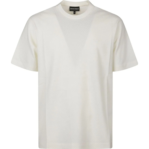 Emporio Armani T-Shirts Logo-embroidered T-shirt White weiß