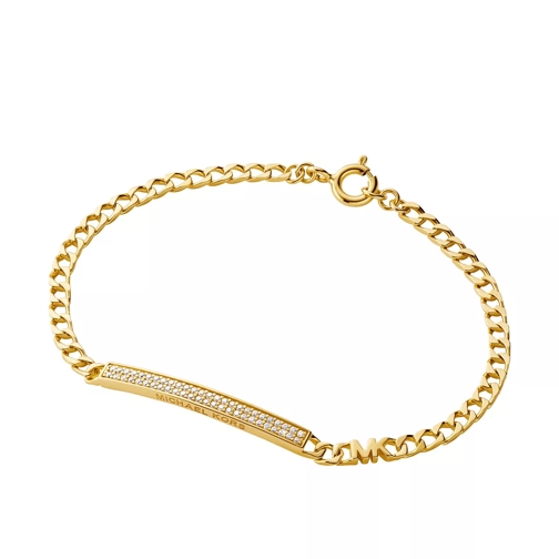Michael Kors Statement Link 14k Gold-Plated Pavé Bracelet Yellow Gold Bracelet