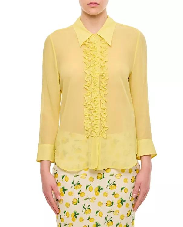 Stella McCartney - Ruffled Slim Shirt - Größe 44 - yellow