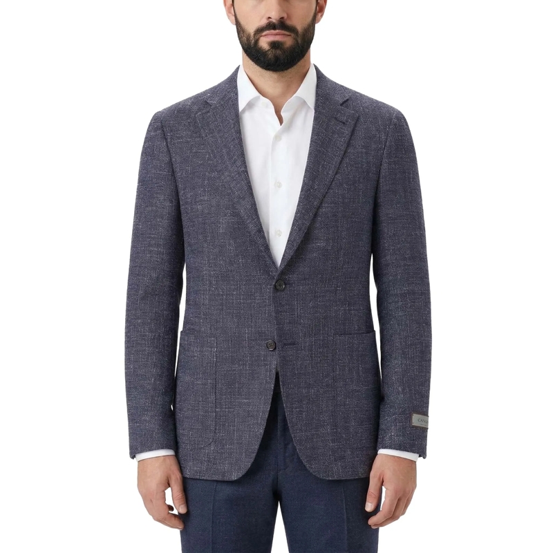 Canali Colbert Sakko aus Wollmix blau(Image 2)