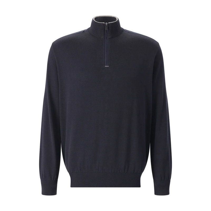 Paul & Shark  Troyer mit Seide & Baumwolle blau