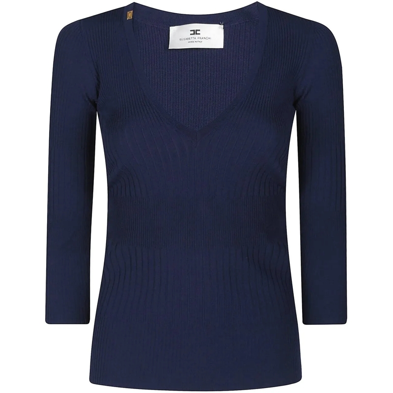 Elisabetta Franchi Sweat-shirt Tricot Sweater Blue blau