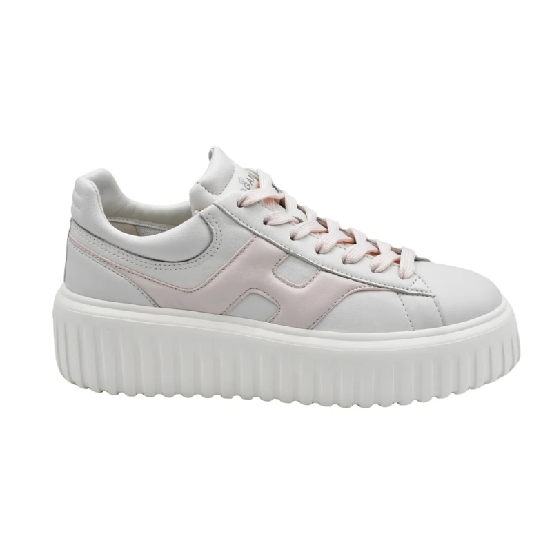Hogan Lage-top sneaker Ivory Pink Sneakers With Chunky Platform Sole Neutrals