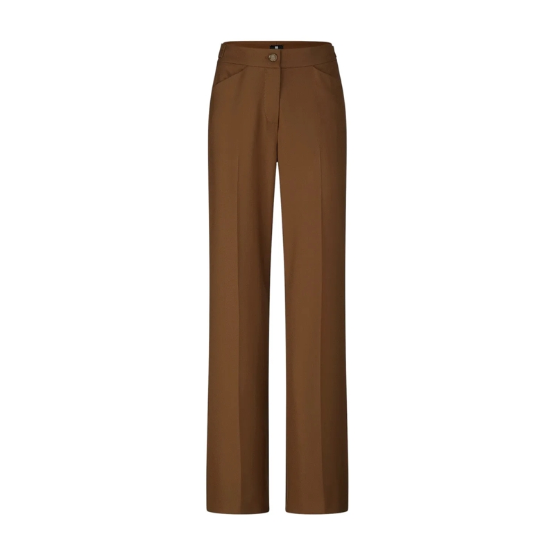 Riani Hose Straight-Fit Hose aus Viskose-Mix braun