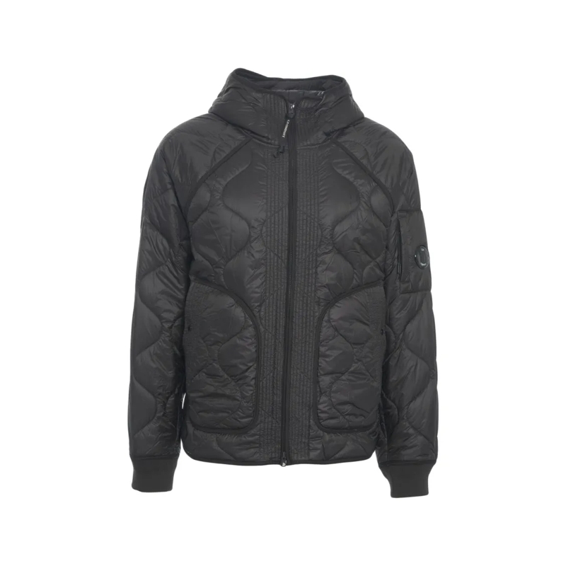 CP Company Daunenjacke Quilted Hooded Jacket Black