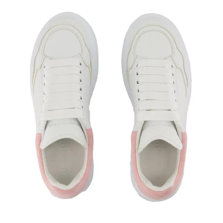 Alexander McQueen Oversized Sneakers Leather White Pink White Low Top Sneaker