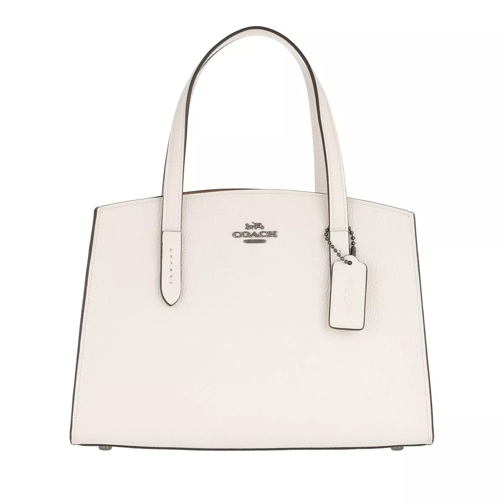 Coach Polished Pebble Leather Charlie Carryall Chalk Tote