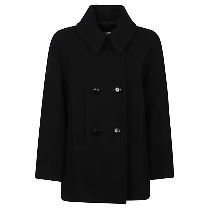 Isabel Marant Manteau d'hiver Fiby Wool Coat Black