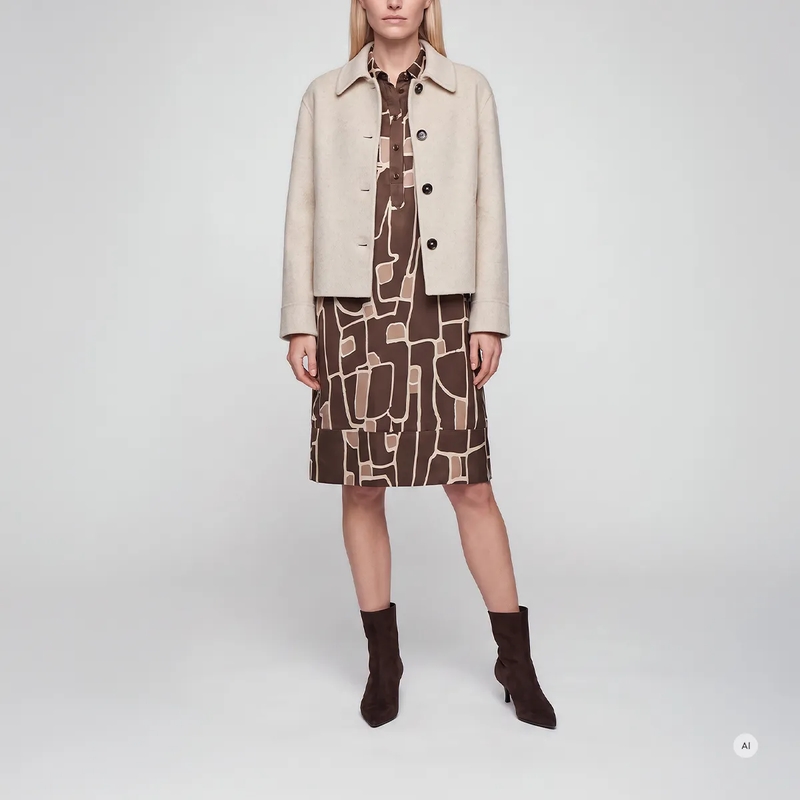 Marc Aurel Jacke Jacke- Leistentaschen- angesetzte Manschetten- beige(Image 2)