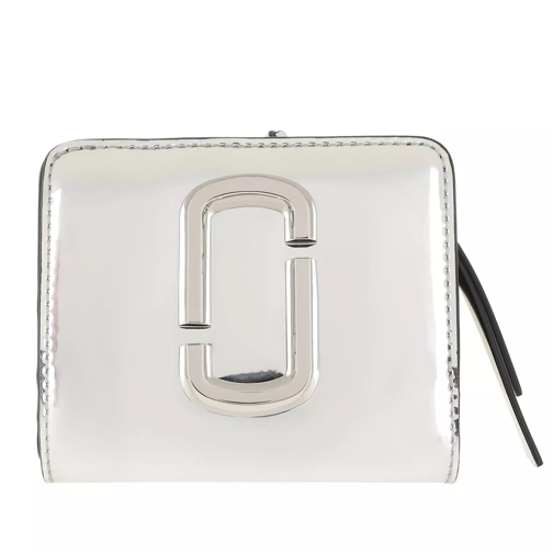 Marc Jacobs Mini Compact Wallet Silver Tvåveckad plånbok