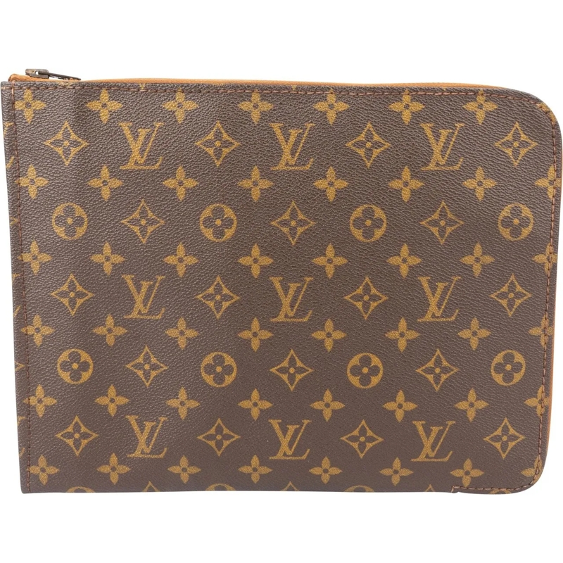 Louis Vuitton Schultertasche Louis Vuitton Canvas Monogram Poche Documents Clut braun