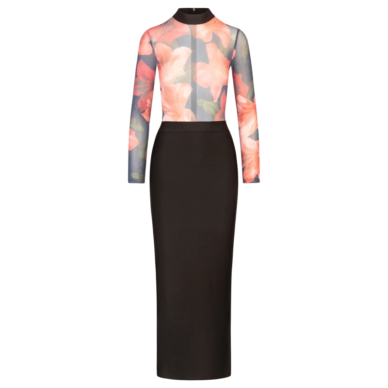 Kraimod Midikleid Bandagekleid rot