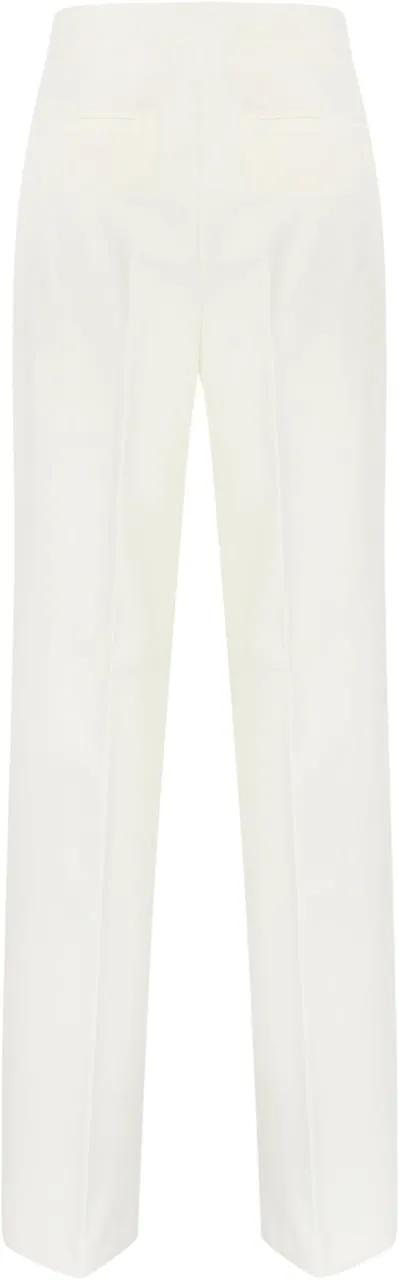 Pinko Wide-Leg Trousers With Contrast Trim And Design White
