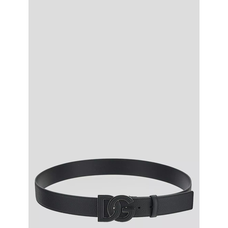 Dolce&Gabbana Ledergürtel Leather Belt schwarz