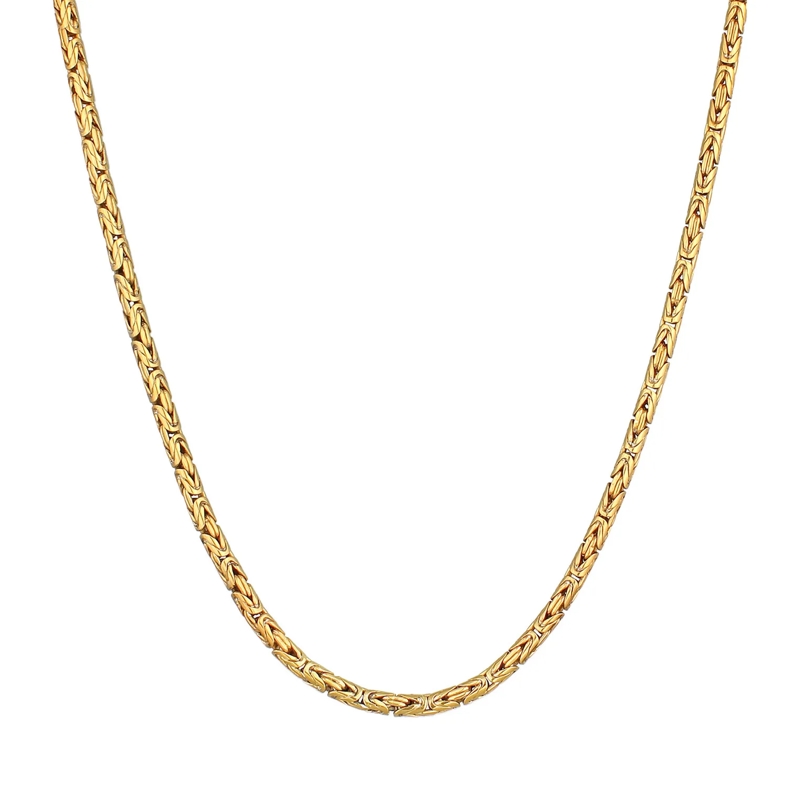 Kuzzoi Mittellange Halskette Halskette Herren K�nigskette Oxidiert 925 Sterling gold