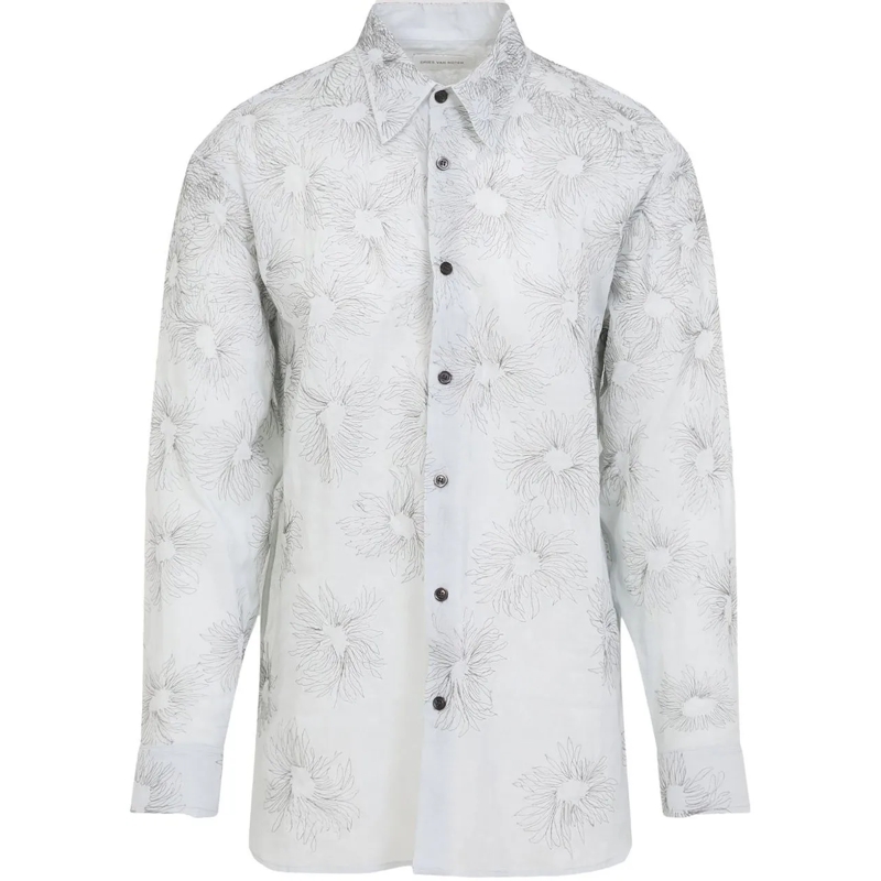 Dries Van Noten Legeres Oberteil Shirts Ice Blue blau