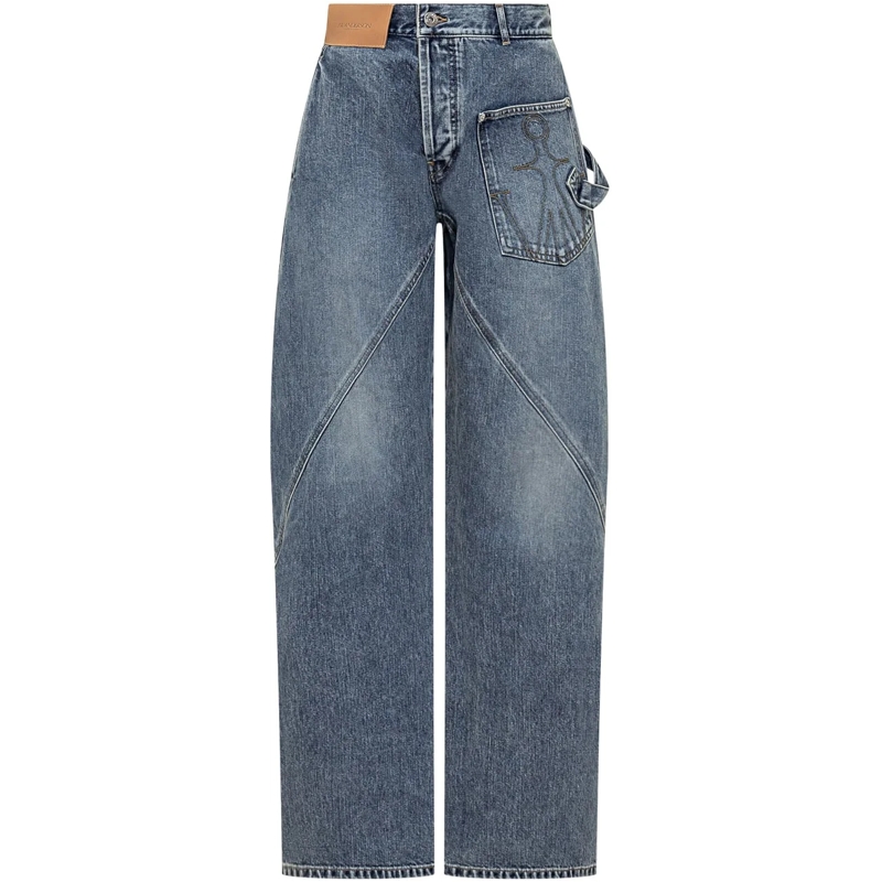 J.W.Anderson Jeans Boyfriend Jeans Workwear Twisted blau