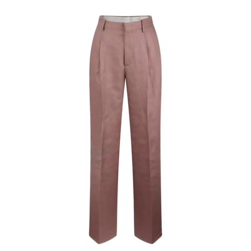 Tagliatore Linen Tailored Trousers Pink 