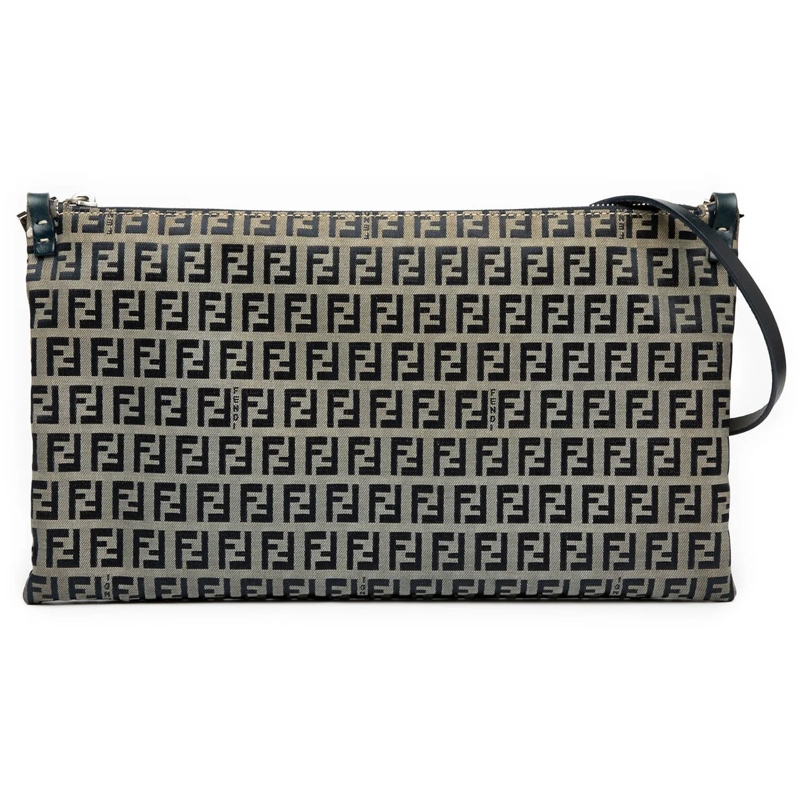 Fendi Sac à bandoulière Zucchino Canvas Crossbody grau