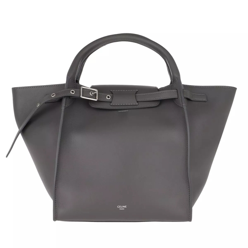Celine Small Big Bag With Long Strap Leather Grey Tote