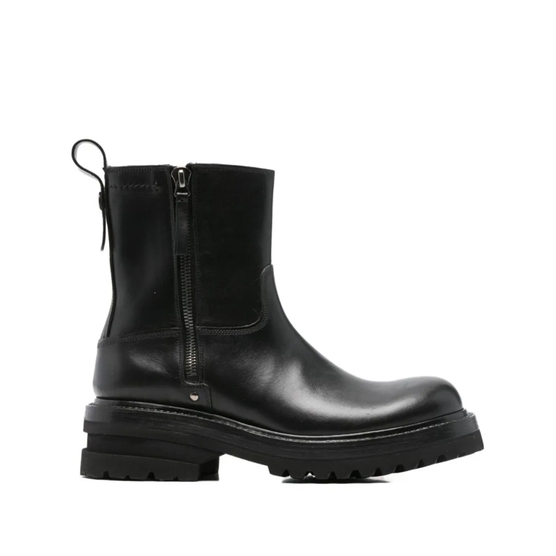 Premiata Laarzen Black Leather Boots Black