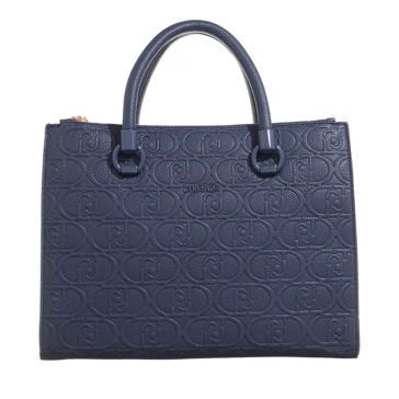 LIU JO Ecs M Satchel Double Zip Dress Blue Tote