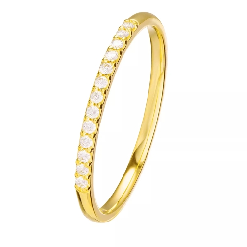 diamondline Ring 375 13 Diamonds total approx. 0,10 ct. H-si Yellow Gold Diamanten Ring