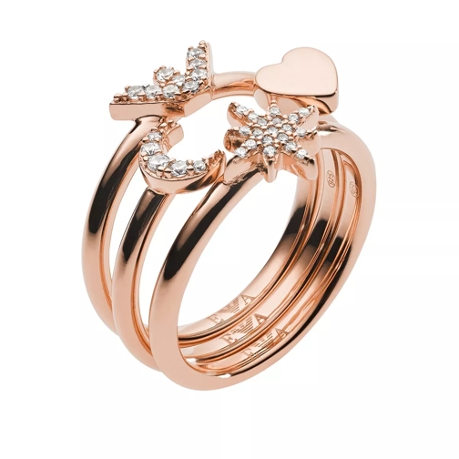 Emporio Armani Ladies Ring Rosegold Anello multi-ring