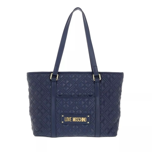 Love Moschino Borsa Quilted Pu  Navy Tote