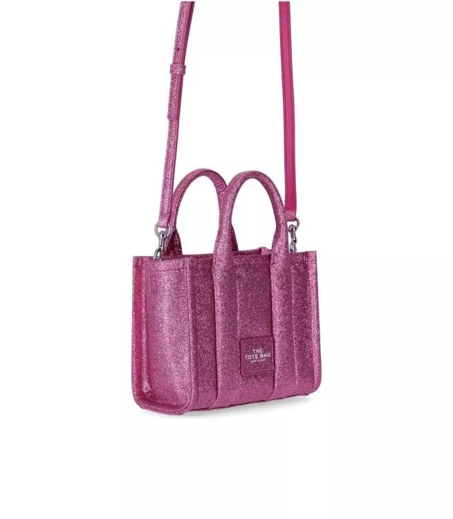 Marc Jacobs Totes The Galactic Glitter Mini Tote Lipstick Pink Bag in roze