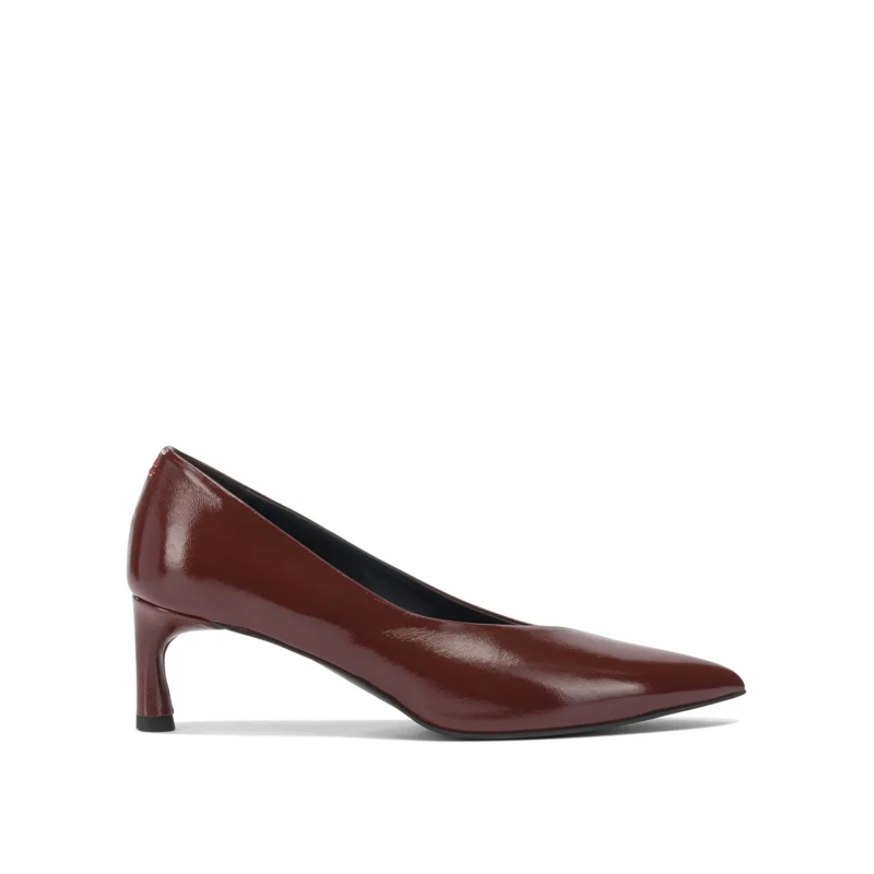 Halmanera Escarpins Pointed Toe Burgundy Heeled Shoes Burgundy